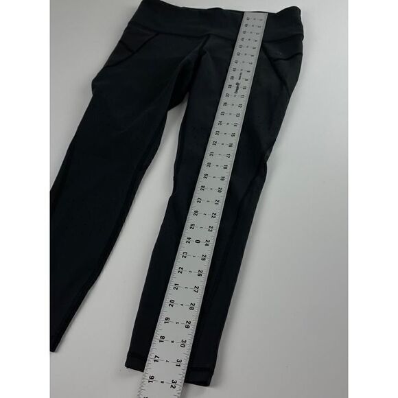 Athleta Mesh Ventilation Ankle Leggings Womens Medium Black Athleisure BK0467 - Picture 4 of 7